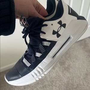 Under Armour Block City 2.0 Volleyball Shoes Midnight Navy White Size 8.5